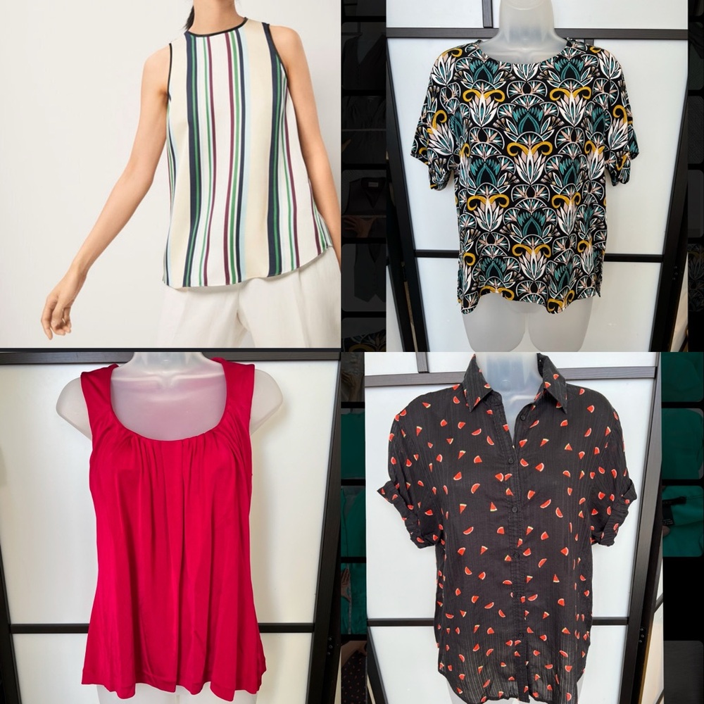 BUNDLE 4 Tops Flawed Gems Express H&M Banana Republic Massimo Dutti